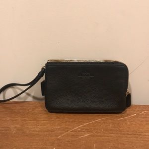 Coach black wristlet!